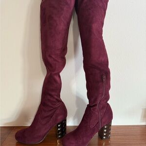 Carlos by Carlos Santana Purple Over the Knee Boots